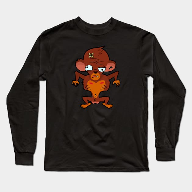 stupid monkey Long Sleeve T-Shirt by MushroomEye